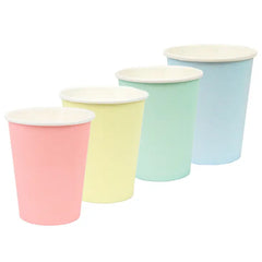 Eco-Friendly Pastel Paper Cups - 8 Pack