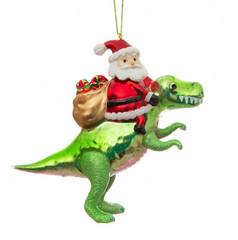 Dinosaur And Santa Shaped Bauble - SASS & BELLE