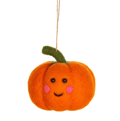 Happy Pumpkin Felt Hanging Decoration - SASS & BELLE