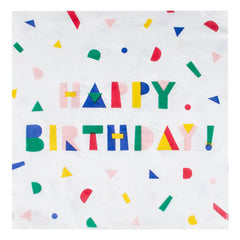 20 napkins - happy birthday