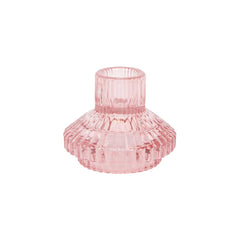 Midnight Forest Pink Glass Candle Holder
