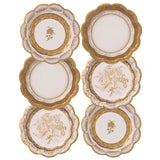 Vintage Gold Small Paper Plates - 12
