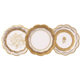 Vintage Gold Small Paper Plates - 12