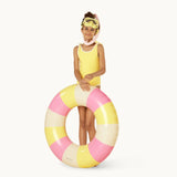 Petites Pommes 90cm Sally Swim Ring - BubbleGumm Pastel Yellow