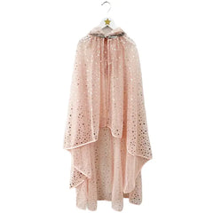 Pink Fairy Cloak with Silver Stars