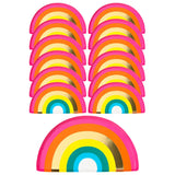 Rainbow Shaped Plates - 16 Pack
