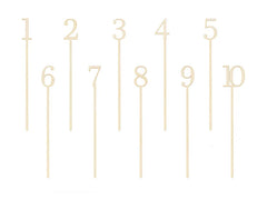 Wooden table numbers, 25 cm