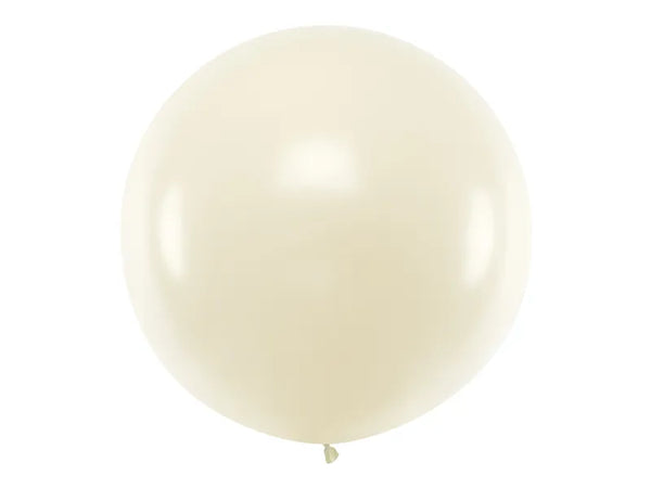 Round Balloon 1m, Metallic Pearl