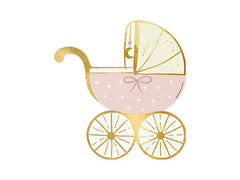 Napkins Baby stroller, light pink, 14x15 cm