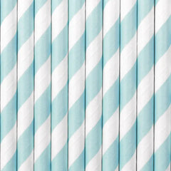 Paper Straws, light blue, 19.5cm
