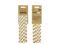 Paper Straws, gold, 19.5cm