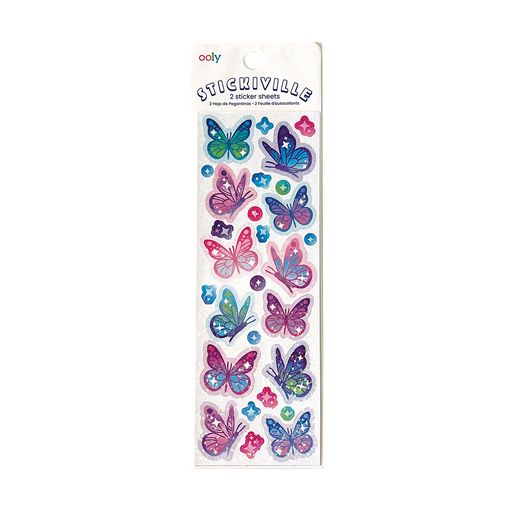 Stickiville Stickers – Skinny – Glittery Butterflies