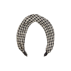 Headband White and Black checked pattern