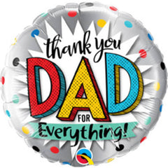 Foil Balloon 'Thank You Dad for Everything!' - 45cm