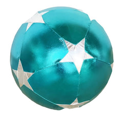 Blue Balloon with Silver Stars Made of Inflatable Fabric, Diameter 30 cm