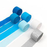 Blue Crepe Paper Streamers (x 5)