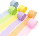 Pastel Crepe Paper Streamers (x 5)