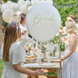 Bride To Be Hen Party Balloon with Floral Tail