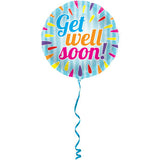 Foil Balloon Get Well Soon Multi Colors - 45cm