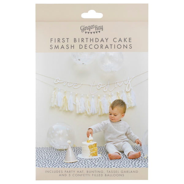 1st Birthday Cake Smash Decoration Kit