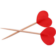 Party Pickers Red Hearts - 50 pieces