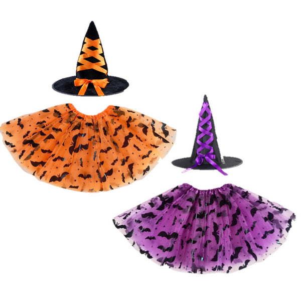 Set Tutu vampires + rubban hat - violet or orange