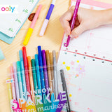 Rainbow Sparkle Glitter Markers – Set of 15