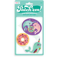 Patch Em Iron On Patches – Set of 3 – Nom Nom Narwhals