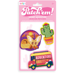 Patch Em Iron On Patches – Set of 3 – Desert Adventure