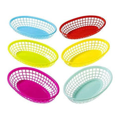 Talking Tables - Colourful Plastic Food Baskets - 6 Pack