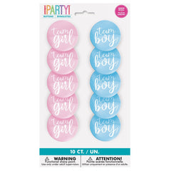 10 Team Girl Team Boy Badges