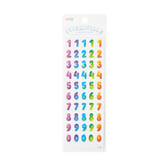 stickiville rainbow numbers stickers - holographic