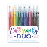 calligraphy duo chisel and brush tip markers