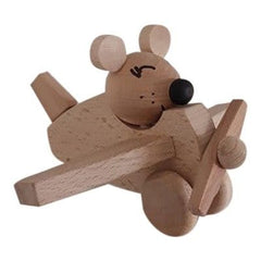 (243) wooden airplane mouse