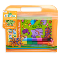 (138-015) mini traveler coloring and activity kit - jungle friends