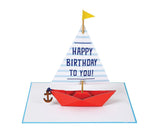 Sailing Boat Stand-Up Birthday Card