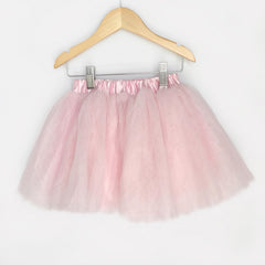 Light Pink Knee Length Tulle Skirt