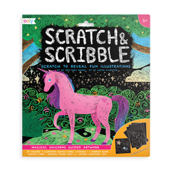 Magical unicorn scratch and scribble scratch art kit
