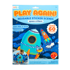 Play Again Reusable Sticker Scenes - Space Critters