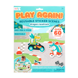 play again! reusable sticker scenes - dragon racetrack
