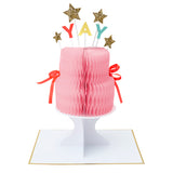 Yay cake stand-up card