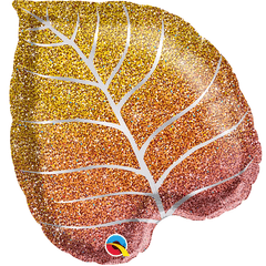 Foil Balloon 21″ Fall Glittergraphic Ombre Leaf