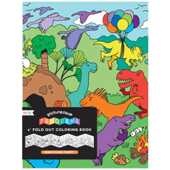 Picturesque Panorama Coloring Book | Dino Picnic Party