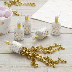 Gold Foiled Polka Dot Party Poppers