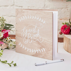 Wooden Wedding Guest Book