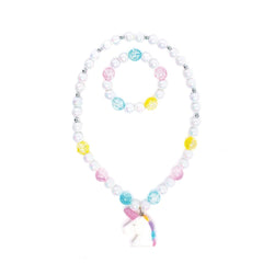 White Unicorn Necklace & Bracelet