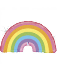 Foil balloon 36″ Glitter Pastel Rainbow Holo – Grabo
