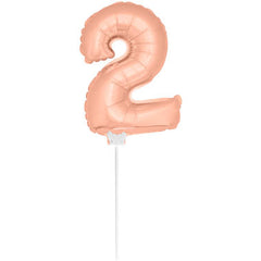 Figure Balloon XS Rose Gold Number 2 - 36cm
