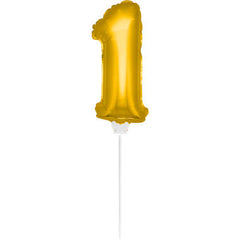 Figure Balloon XS Gold Number 1 - 36 cm