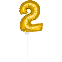 Figure Balloon XS Gold Number 2 - 36 cm